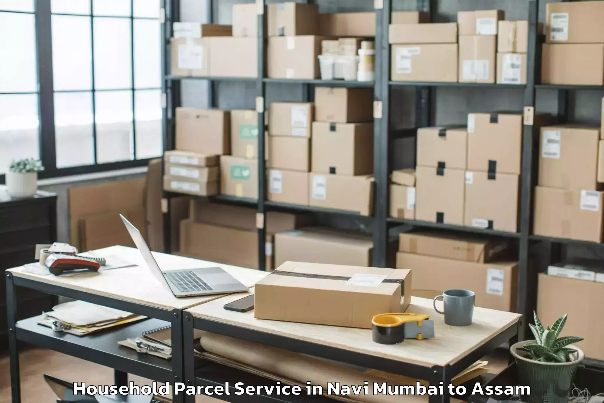 Top Navi Mumbai to Boitamari Household Parcel Available